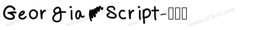 Georgia Script字体转换
